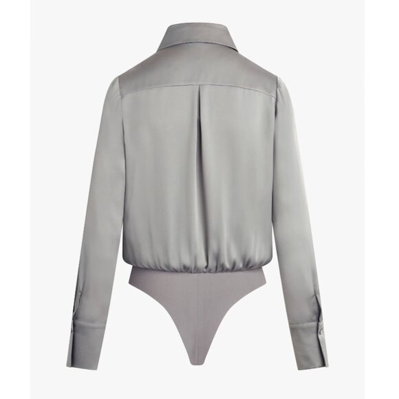 NWT Favorite Daughter Take Me Seriously Bodysuit L/XL Ultimate Gray - Picture 7 of 8